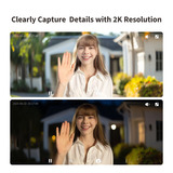 Aqara Slimme Video Deurbel G410 Select Zwart, Wifi, Bluetooth, Zigbee, Matter