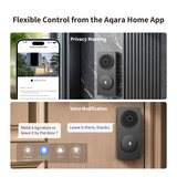 Aqara Slimme Video Deurbel G410 Select Zwart, Wifi, Bluetooth, Zigbee, Matter