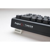 Ducky ProjectD Tinker 65 met QMK/VIA RGB mechanisch toetsenbord Zwart, US lay-out (QWERTY), Cherry MX Red, 65%, RGB leds, Double-shot PBT, Hot-swappable, Gasket mount
