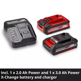 EINHELL Professional Accu Klopboor-/Schroefmachine TP-CD 18/70 Li-i BL+70 (2+3Ah) klopboorschroevendraaier Rood/zwart, Incl. 2.0 Ah + 3.0 Ah Power X-Change accu en lader, 70-delige bit-/booraccessoireset, E-Case S-F