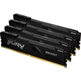 Kingston FURY 128 GB DDR4-3200 (4x 32 GB) Quad-Kit werkgeheugen Zwart, KF432C16BBK4/128, Beast