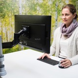 R-Go Tools Caparo 4 D2 monitorarm Zilver/zwart