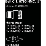 Wera Belt C 1 Zyklop doppenset, 1/2" dopsleutel Zwart, 7-delig, met vasthoudfunctie