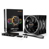 be quiet! Light Wings PWM RGB case fans Zwart, 3 stuks, 140 x 140 x 25 mm