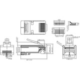 goobay RJ45 Plug, CAT 5e STP stekker Grijs, 10 stuks