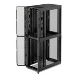 APC NetShelter SX AR3200B2, Colocation, 2 x 20U server rack Zwart/groen, 600B x 1070D mm, met zijpanelen