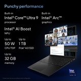 ASUS VivoBook S 16 OLED (S5606MA-MX028W) 16"  laptop Zwart | Core Ultra 7 155H | Arc Graphics | 16 GB | 1 TB SSD