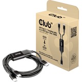 Club 3D USB-C naar 2x USB-C splitterkabel Zwart, 1,83 meter, Max. 100 W