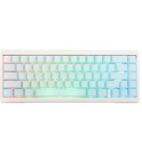 Ducky ProjectD Tinker 65 - POM Edition met QMK/VIA, toetsenbord Lichtblauw/wit, US lay-out, Kailh Box Cream Pro, RGB led, Double-shot PBT, Hot-swappable POM, Gasket mount, 65%