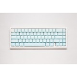Ducky ProjectD Tinker 65 - POM Edition met QMK/VIA, toetsenbord Lichtblauw/wit, US lay-out, Kailh Box Cream Pro, RGB led, Double-shot PBT, Hot-swappable POM, Gasket mount, 65%