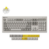 Keychron R6-M4 QMK Wireless Mechanical Keyboard, toetsenbord Grijs, US lay-out, Keychron Super Banana, RGB, Cherry PBT, Hot swap, 2.4 GHz / Bluetooth 5.3 / USB-C