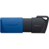 Kingston DataTraveler Exodia M 64 GB usb-stick Blauw/zwart, USB-A 3.2 Gen 1