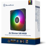 SilverStone Air Slimmer 140 ARGB case fan Zwart, 4-pins PWM fan-connector