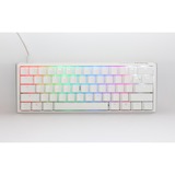 Ducky One 3 Classic Pure White Mini, toetsenbord Wit, US lay-out, Cherry MX Brown, RGB led, Double-shot PBT, Hot-swappable, QUACK Mechanics, 60%