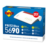 FRITZ! Box 5690 Edition International glasvezel router Wit/rood, Mesh Wi-Fi, 2.5 Gbit/s