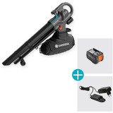 GARDENA Stofzuiger/-blazer PowerJet Collect bladzuiger / bladblazer Grijs/zwart, 18V P4A-accu en oplader inbegrepen
