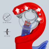 KNIPEX DPT50 Buizensnijder pijpsnijder Rood/blauw