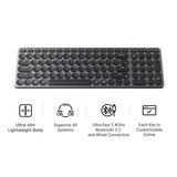 Keychron B4 Pro-K8 toetsenbord Wit, US lay-out (QWERTY), Scissor switches, 96%, ABS keycaps, 2.4 GHz | Bluetooth | USB