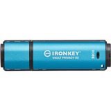 Kingston IronKey Vault Privacy 50 32 GB usb-stick Lichtblauw/zwart, USB-A 3.2 Gen 1 (5 Gbit/s)