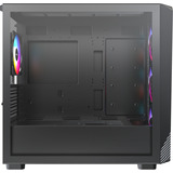 Montech X5M midi tower behuizing Zwart | 2x USB-A | 1x USB-C | RGB | Tempered Glass