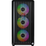 Montech X5M midi tower behuizing Zwart | 2x USB-A | 1x USB-C | RGB | Tempered Glass