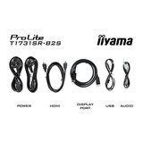 iiyama ProLite T1731SR-B2S 17" touchscreen monitor Zwart, VGA, HDMI, DisplayPort, Audio, Touch
