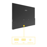 AOC 16T20E2 15.6" monitor Zwart, 1x Mini HDMI, 1x USB-C, Audio