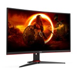 AOC AGON C27G2E/BK 27" Curved gaming monitor Zwart/rood, 2x HDMI, DisplayPort, VGA, 165Hz