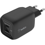 Belkin BoostCharge Pro 2-poorts USB-C GaN-wandlader met PPS (65 W) Zwart