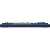 Montech Mkey Pro Freedom, toetsenbord Donkerblauw/wit, US lay-out, Gateron G Pro Yellow, 75%, Hot-swappable, RGB, Double-Shot PBT, USB-C / 2.4 GHz / Bluetooth 5.2