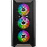 Montech XR Wood midi tower behuizing Zwart | 1x USB-A | 1x USB-C | RGB | Window