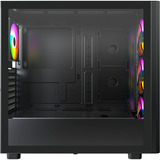 Montech XR Wood midi tower behuizing Zwart | 1x USB-A | 1x USB-C | RGB | Window