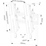 Neomounts Select WL35S-850BL12 tv wandsteun bevestiging Zwart