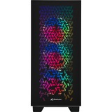 Sharkoon ELITE SHARK CA300H big tower behuizing Zwart | 2x USB-A | 1x USB-C | RGB | Tempered Glass