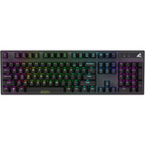 Sharkoon SKILLER SGK20, gaming toetsenbord Zwart, US lay-out, Huano Brown, RGB