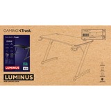 Trust GXT 709 Luminus RGB-gamingbureau gaming desk Zwart