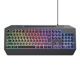 Trust GXT 836 Evocx RGB gaming toetsenbord Zwart, US lay-out (QWERTY), Membraan, 100%, RGB