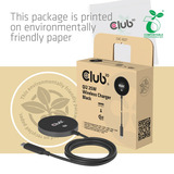 Club 3D CAC-3027 Qi2 25W draadloze oplader Zwart, Qi-gecertificeerd, MagSafe-compatibel, magnetisch pad