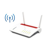 FRITZ! Box 6850 4G Edition International router Wit/rood, Mesh Wi-Fi, 4G/3G