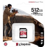 Kingston Canvas React Plus 512 GB geheugenkaart UHS-II U3, Class 10, V60