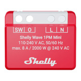 Shelly Wave 1PM Mini LR (EU) relais Rood, Z-Wave