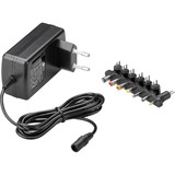 goobay Universele voeding 9V - 24V, Max. 24 W oplader Zwart, Incl. 7 stekkeradapters