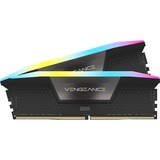 Corsair 32 GB DDR5-7200 Kit werkgeheugen Zwart, CMH32GX5M2X7200C34, Vengeance RGB, XMP