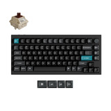 Keychron Q1 Ultra-M3 8K Wireless Custom Mechanical Keyboard Zwart, US lay-out (QWERTY), Keychron Silk POM Brown, 75%, RGB, Hot swap, 8K, 2.4 GHz | Bluetooth 5.2 | USB-C