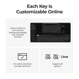 Keychron Q1 Ultra-M3 8K Wireless Custom Mechanical Keyboard, toetsenbord Zwart, US lay-out, Keychron Silk POM Brown, 75%, RGB, Hot swap, 8K, 2.4 GHz / Bluetooth 5.2 / USB-C