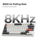 Keychron Q1 Ultra-M3 8K Wireless Custom Mechanical Keyboard, toetsenbord Zwart, US lay-out, Keychron Silk POM Brown, 75%, RGB, Hot swap, 8K, 2.4 GHz / Bluetooth 5.2 / USB-C