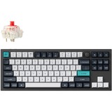 Keychron Q3 Max-M1 RGB mechanisch toetsenbord Zwart, US lay-out (QWERTY), Gateron Jupiter Red, 80% (TKL)	, RGB leds, KSA double-shot PBT, hot swap, Knob, 2.4GHz | Bluetooth 5.1 | USB-C