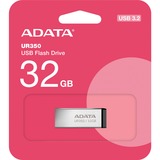 ADATA UR350 32 GB usb-stick nikkel/zwart, USB-A 3.2 Gen 1 (5 Gbit/s)