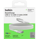 Belkin BoostCharge USB-C > USB-C kabel Wit, 1 meter, 240 W