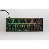 Ducky One 2 Pro Mini Classic RGB mechanisch gaming toetsenbord Zwart, US lay-out (QWERTY), Cherry MX Silent Red, 60%, RGB led, Double-shot PBT, QUACK Mechanics